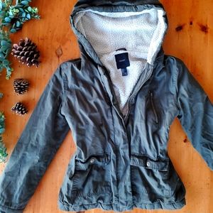 Green zip jacket Forever 21 small